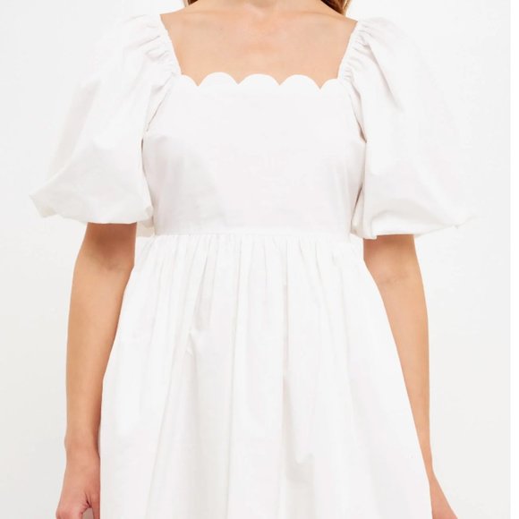 English Factory Scalloped Detail Dress - Picture 2 of 4